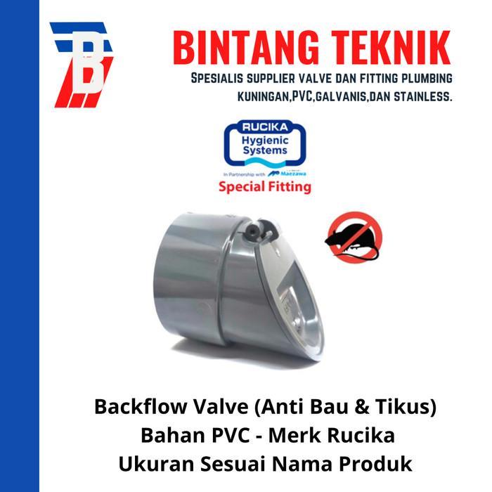 * Backflow Valve 4" inch PVC Rucika
