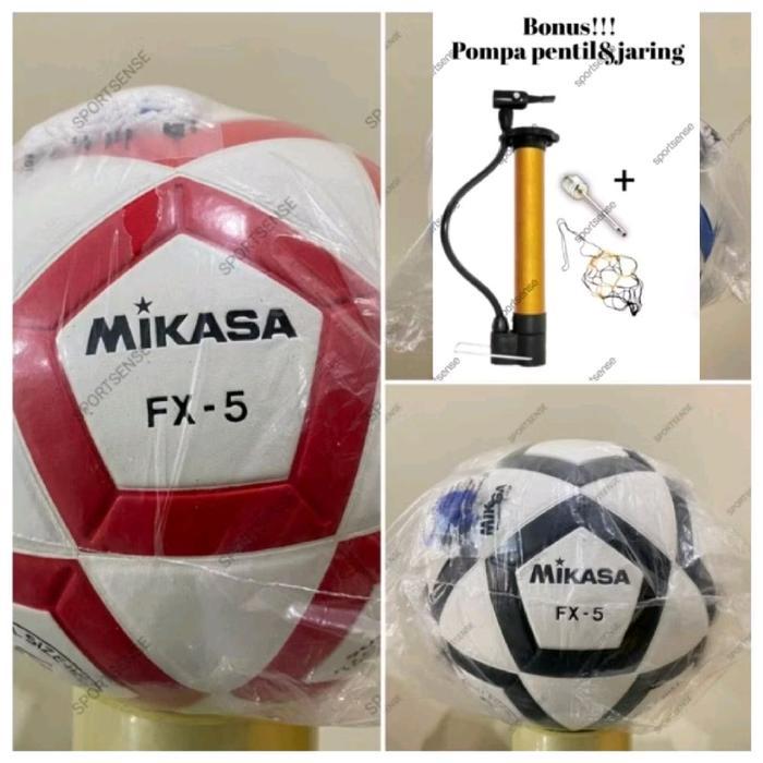 Bola Kaki Sepak Bola Mikasa FX-5 FX 5 BONUS POMPA KLEP DAN JARING Made in Thailand Original