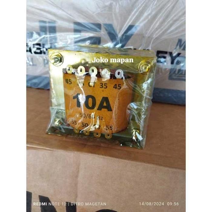 10A CT 55V TRAFO 10 AMPERE TRAFO 10A CT 55V DUTRO ORIGINAL QUALITY