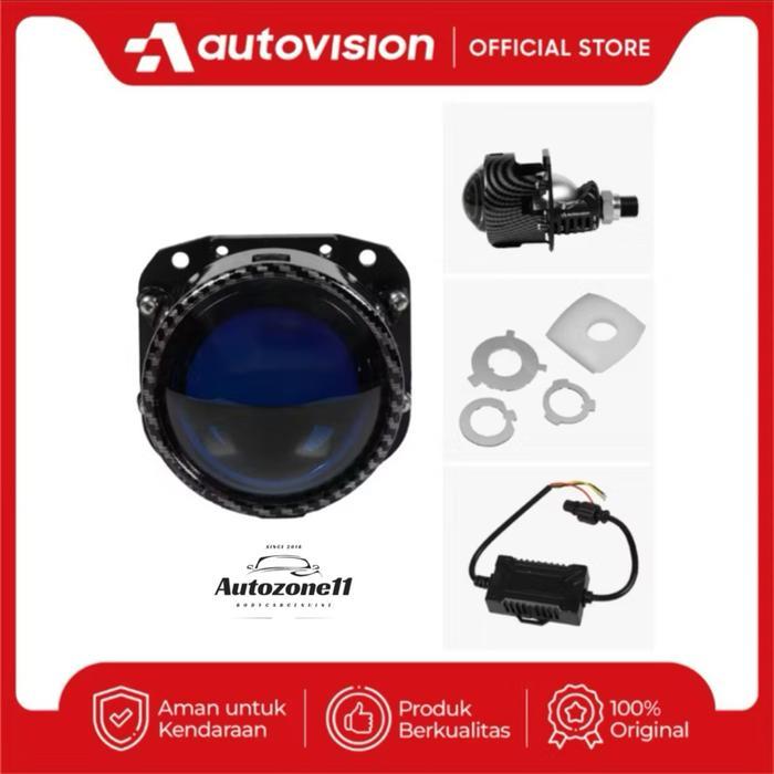 Headlamp Motor Biled/Projector 2.5" Monster Nd 45W Biled Blue Lens Fco 6000K/3-Colors Terbaik