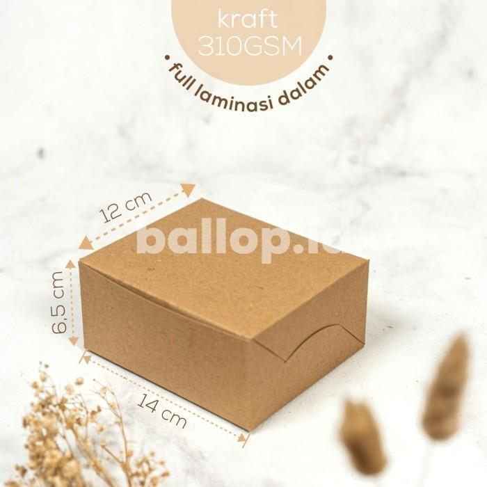 Box Kraft Dus Coklat Dos Kotak Packing Kue Jajan Roti Snack 12 14 6.5