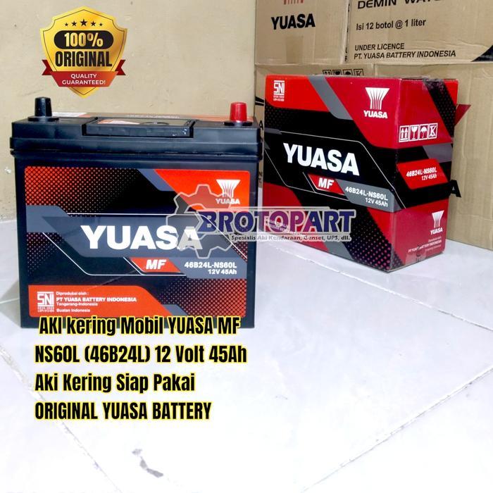 Aki Mobil Yuasa Ns60L 46B24L Mf 12V 45Ah Aki Kering Original Yuasa