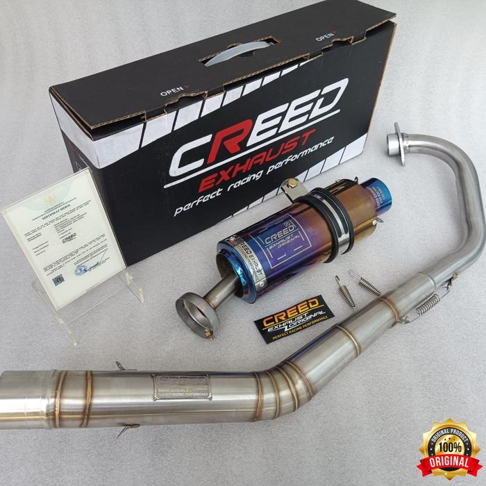 Knalpot Racing Creed Exhaust Original Suara Ngebas Gahar For Vixion Lama/New Satria Fu Karbu/Injeksi