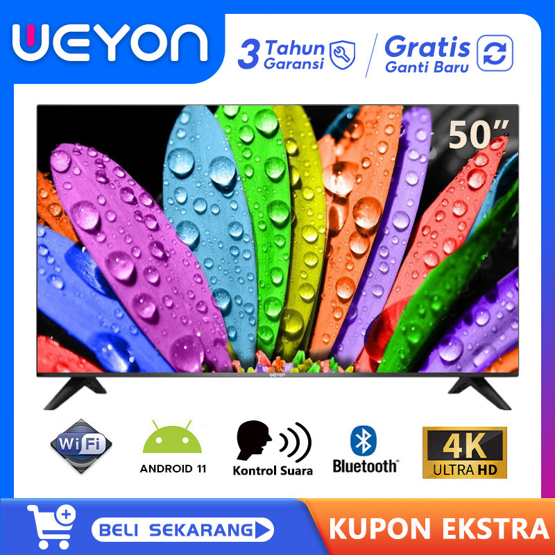 WEYON Smart Digital TV LED 50 inch 55 inch 65 inch 4K UHD Ready Smart TV Televisi Murah-AI Siaran su