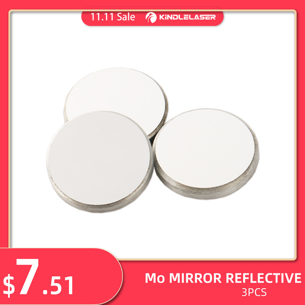 3 Buah Lensa Mo Co2 Laser Reflektor Len Dia.19.05/20/25/30/38.1Mm Thk.3/5Mm untuk Mesin Pemotong/Uki