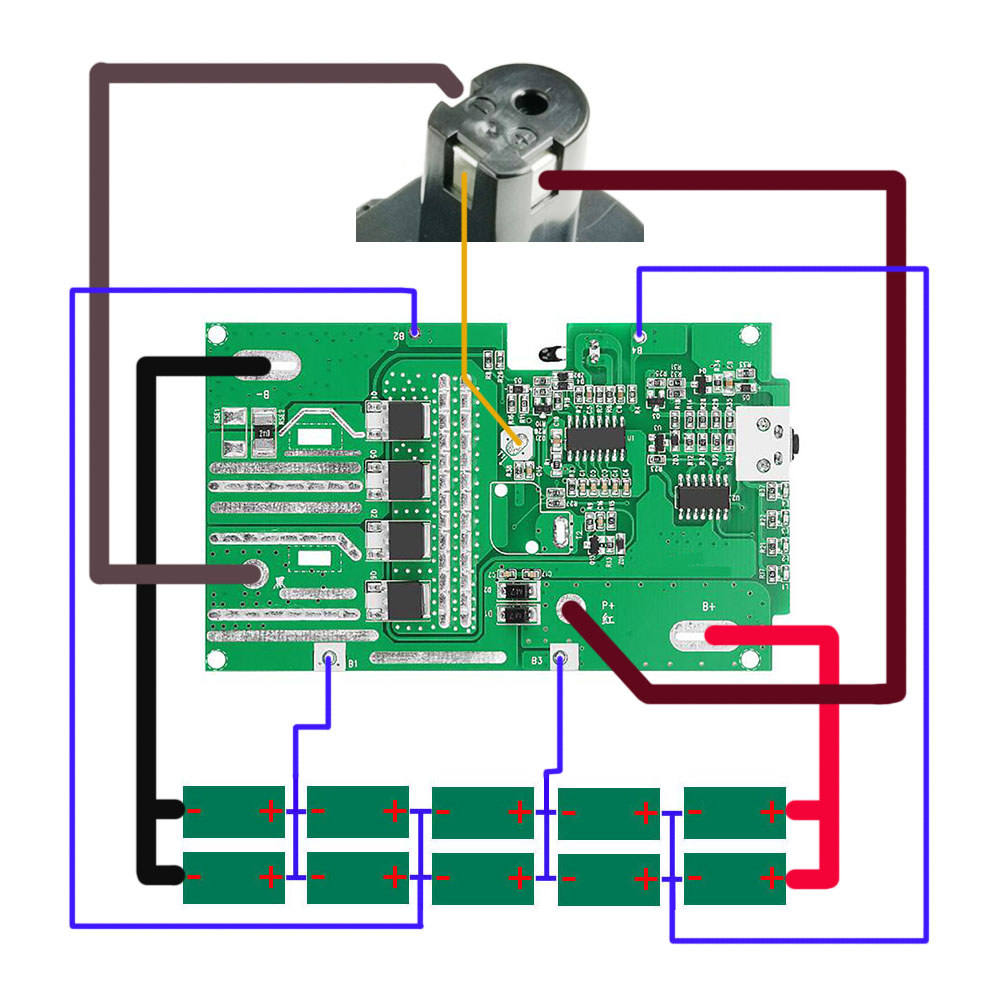 P108 Baterai Li-ion Perlindungan Pengisian Papan Sirkuit PCB Cocok untuk RYOBI 18V Kunci Pas Listrik
