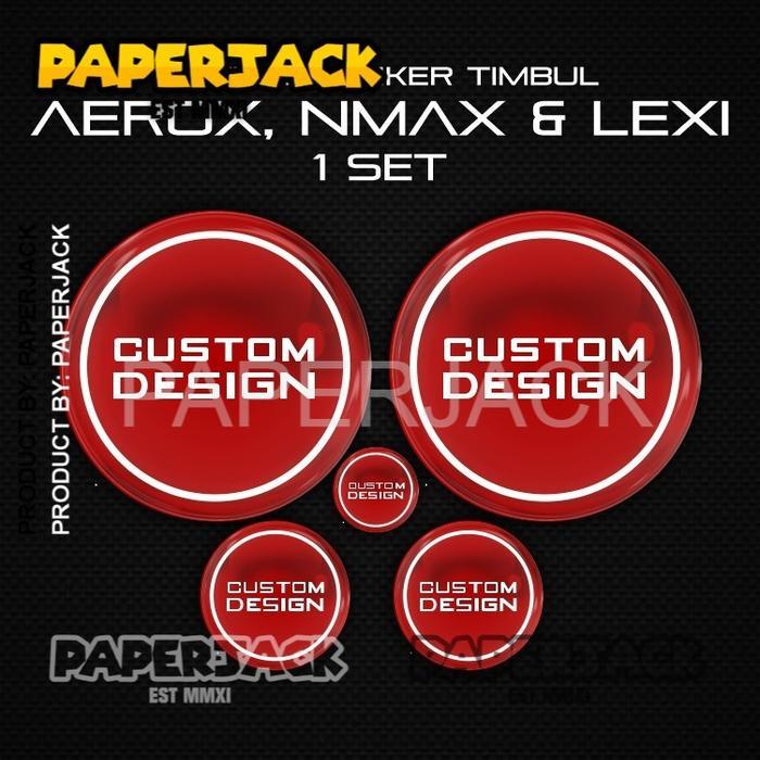 STIKER CUSTOM SET AEROX, NMAX, DAN LEXI - STIKER EMBLEM AKESORIS MOTOR