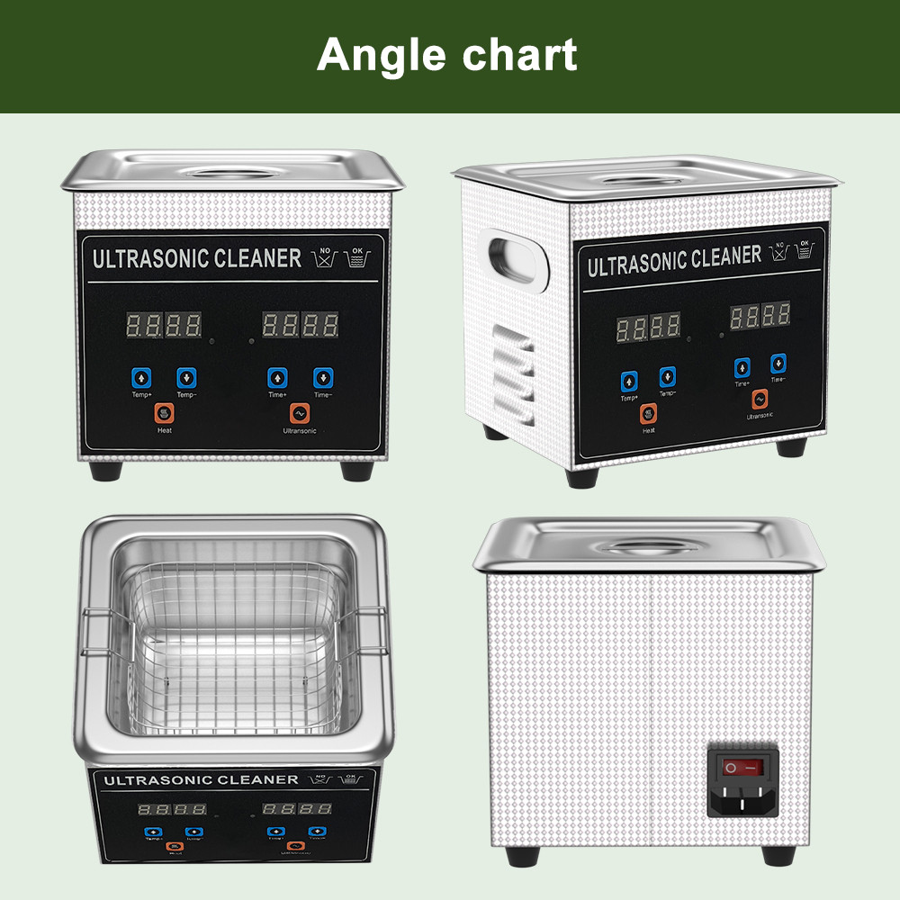 60w Ultrasonic Cleaner with Heater Cleaning Bath Ultrasonic Cleanser Ion Jewelry Alignmers Dental