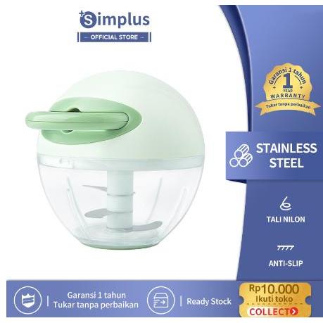 SIMPLUS MINI CHOPPER BLENDER MANUAL FOOD CHOPPER MEAT GRINDER