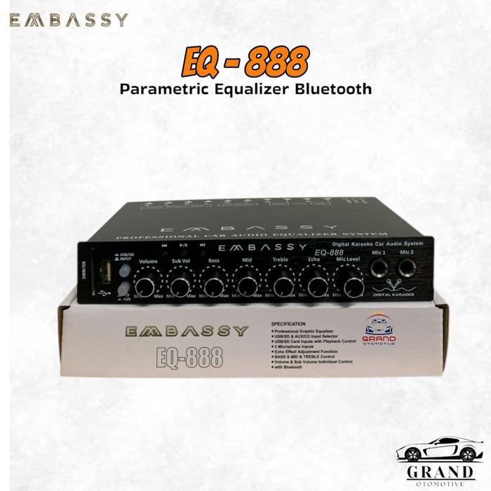 Parametrik Embassy EQ-888 Karoke Bluetooth USB Preamp Power Mobil