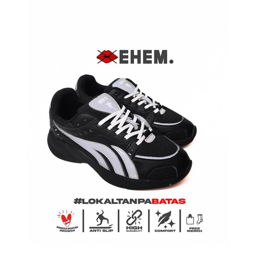EHEM - SEPATU SNEAKERS UNISEX LEXIS BLACK FLASH RUNNING