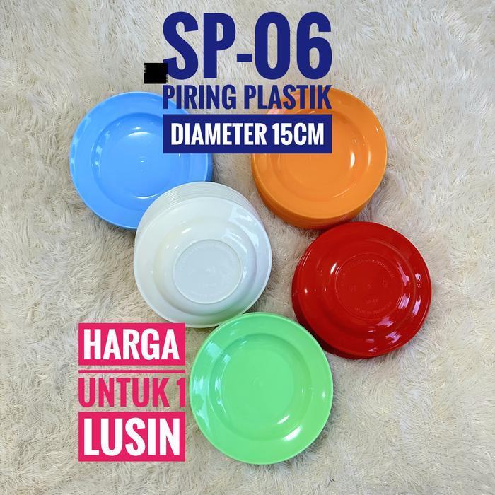12pcs Alas Mangkok / Piring Plastik Kecil Pisin Lepek 6 inch GOLDEN HEN SP-06