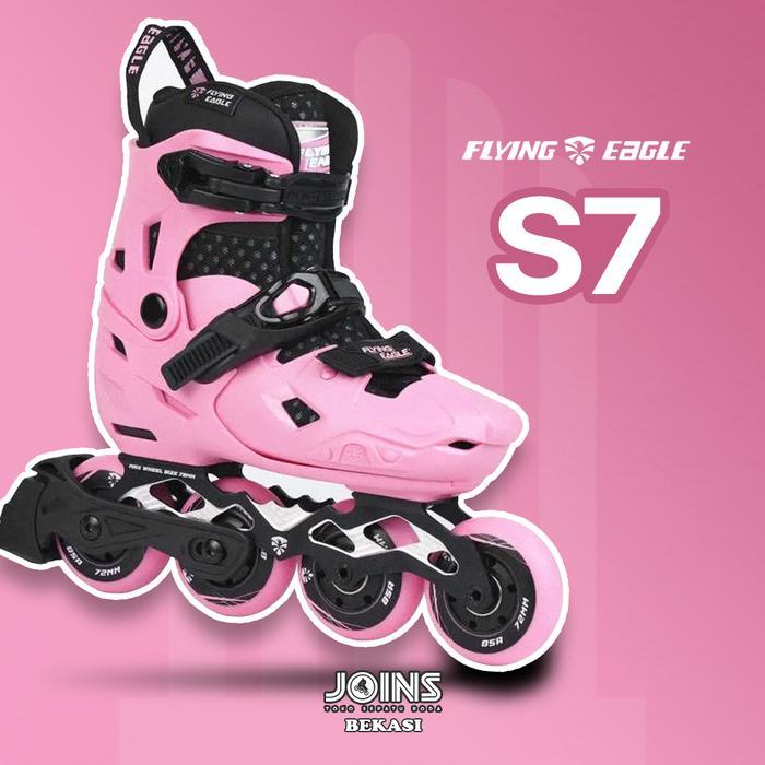 Sepatu Roda Inline Skate Anak Flying Eagle S7 Pink