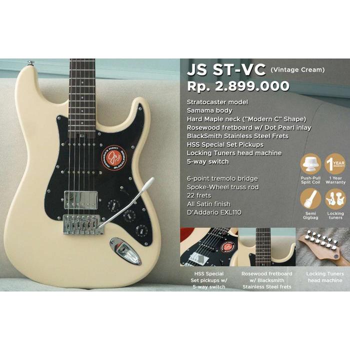 JS GUITAR MUNSELL SERIES JS ST- VC ( VINTAGE CREAM ) BMJ
