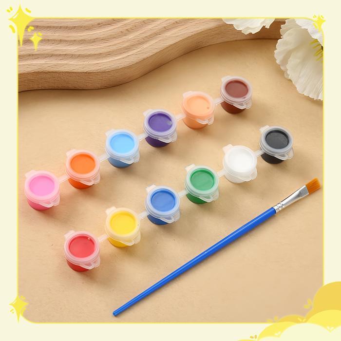 Cat Akrilik/Cat Warna Anak-Anak/6, Set Cat Akrilik 12 Warna/Set Cat Akrilik/Alat Lukis/Berbagai Set