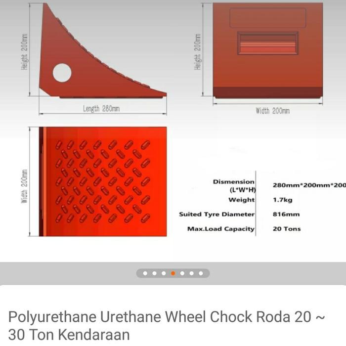 Wheel Chock Rubber 11"