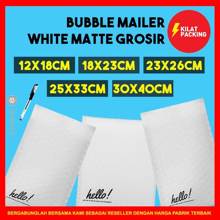 AMPLOP BUBBLE MAILER RUSFET WHITE 18x23 TERMURAH