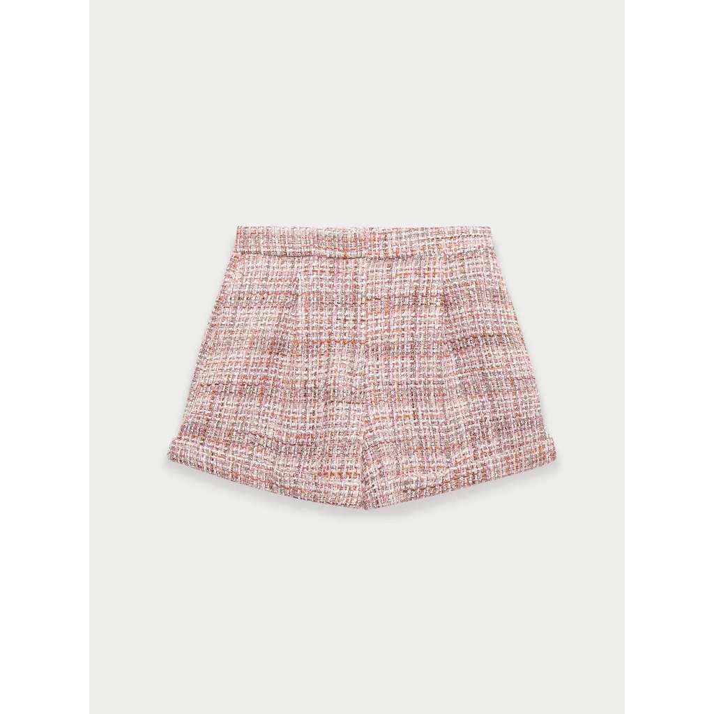 Pomelo.– Tweed Short Pants Wanita – Pink