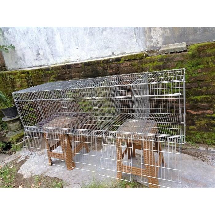 Kandang Kelinci Galvanis - Pembesaran/Growher 150.50.40/5 Hole