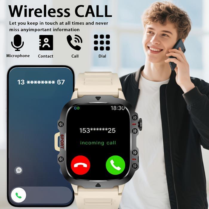 Jam Tangan Pintar Pria Militer Tangguh Original Baru, Jam Tangan Pintar Olahraga Dengan Panggilan