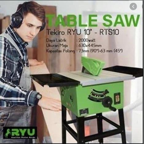 TEKIRO RYU TABLE SAW - MESIN GERGAJI MEJA 10 INCH - RTS10 - TABLE SAW 10 INCH