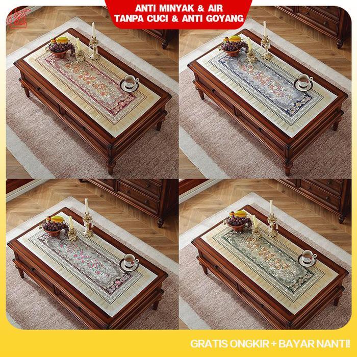 HM Loyal Bosque Taplak Meja Tamu Anti Air PVC 45x90CM/50x110CM/60x120CM D9-B Kain Lembut Tahan Panas