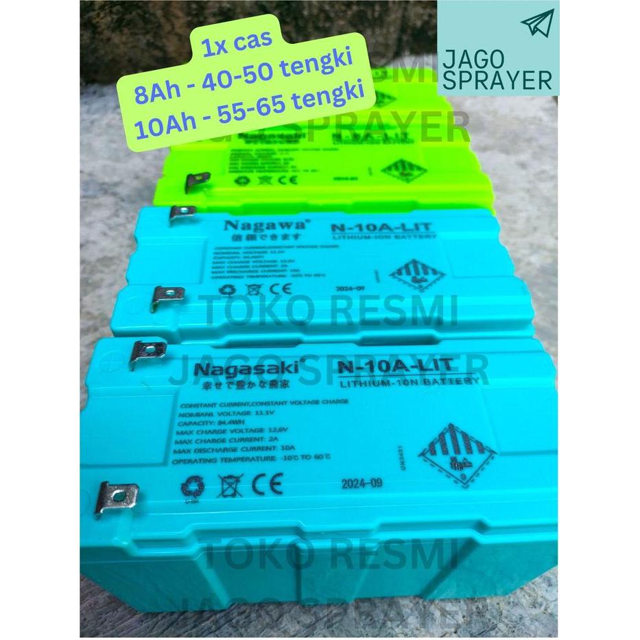 Toko Resmi Aki Lithium (Harus Dicas Charger Lithium) Sprayer Elektrik Nagasaki, Nagawa Tengki Alat
