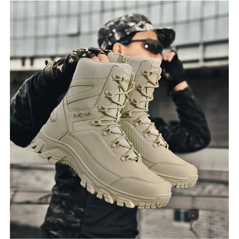 Men's Desert Combat Boots, Outdoor Anti-slip Tactical Boots, Hiking Desert Hunting Shoes, Work