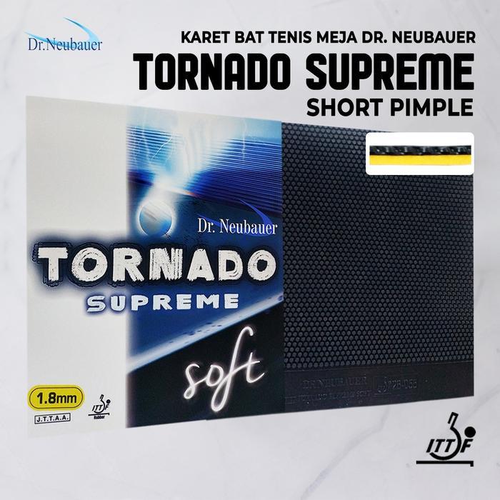 Karet Bat Tenis Meja Dr. Neubauer Tornado Supreme Soft Bintik Pendek