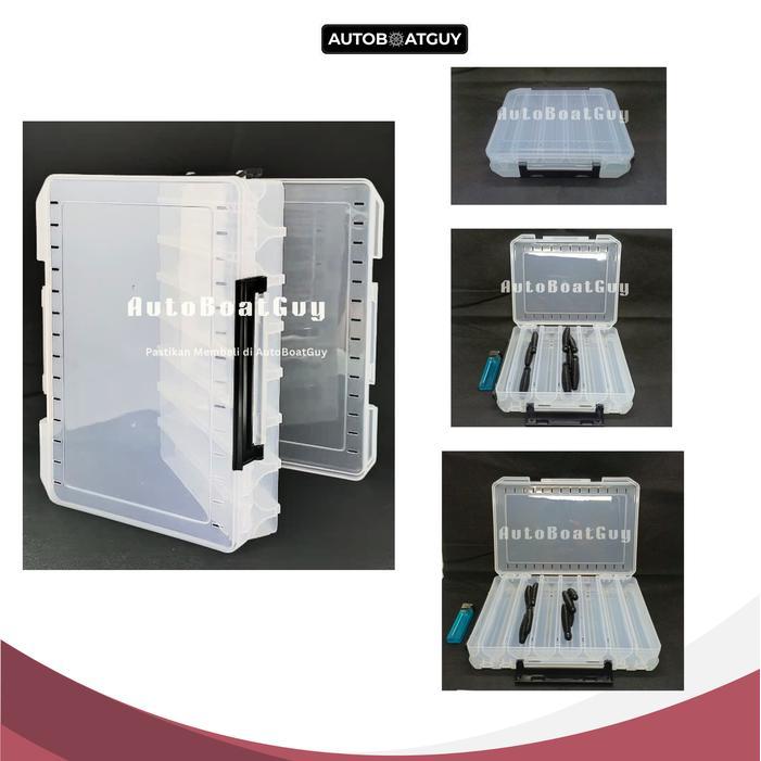 Tool Box Kotak Umpan Pancing Dua Sisi ( Double Side Lure Box ) Bening