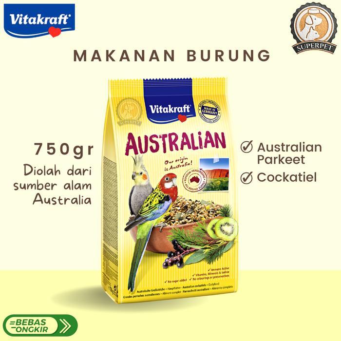 Vitakraft Australian for Cockatiels 750 gr. Makanan Burung Cockatiels / Parkit Besar Australia