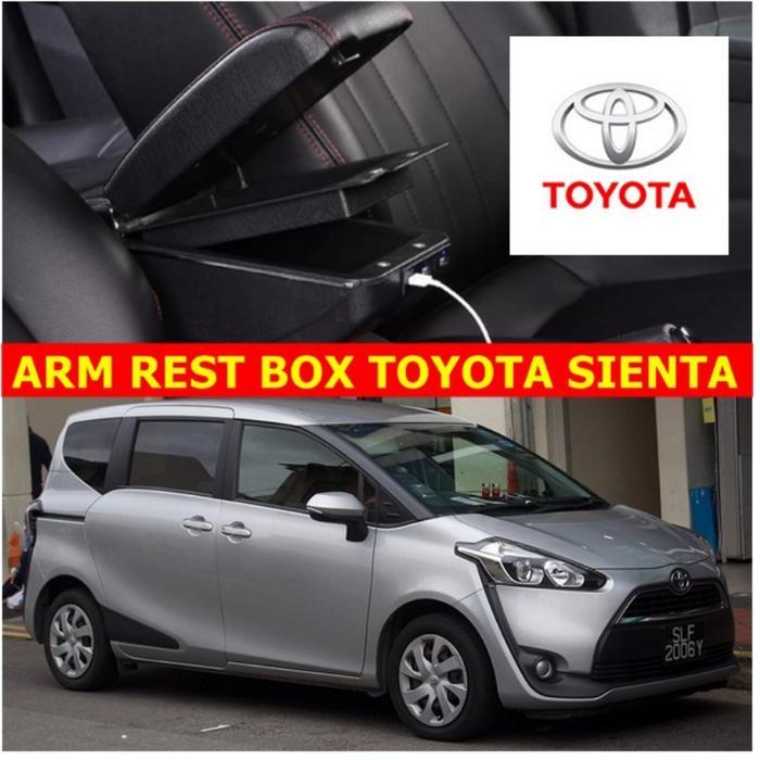 Arm Rest Box Kotak Alas Lengan Toyota Sienta Dual Stack 7 Port Usb Charger
