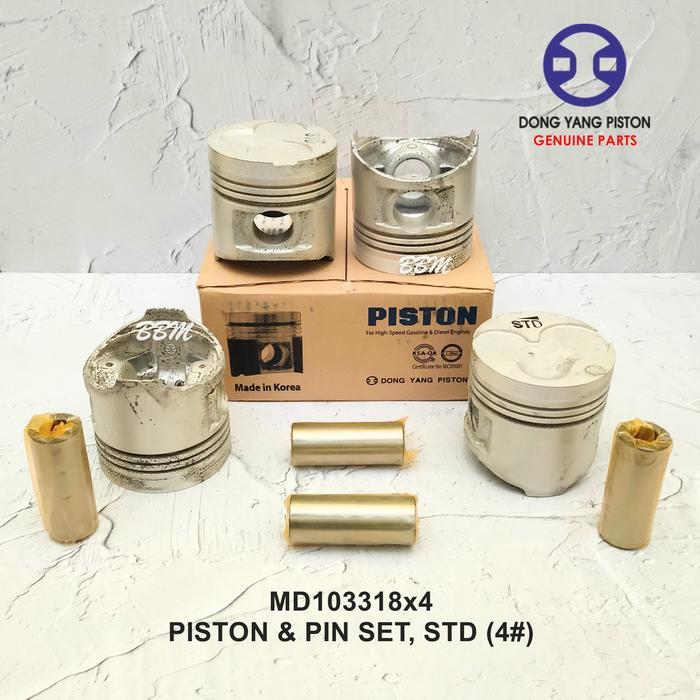 Md103318X4-Dyp Piston & Pin Set, Std B (4#) - L300 Solar L300 Diesel (Eng. 4D56 Na)