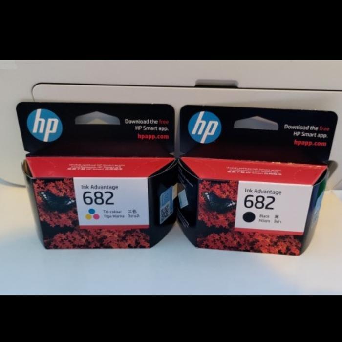 Tinta hp 682 black & colour original tinta priter HP DeskJet 6000, 6400 , 1200 , 2300 , 2700, 2775,