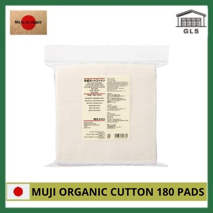 Muji Organic Cotton Kapas Wajah Organic Isi 180 Pads Original Japan