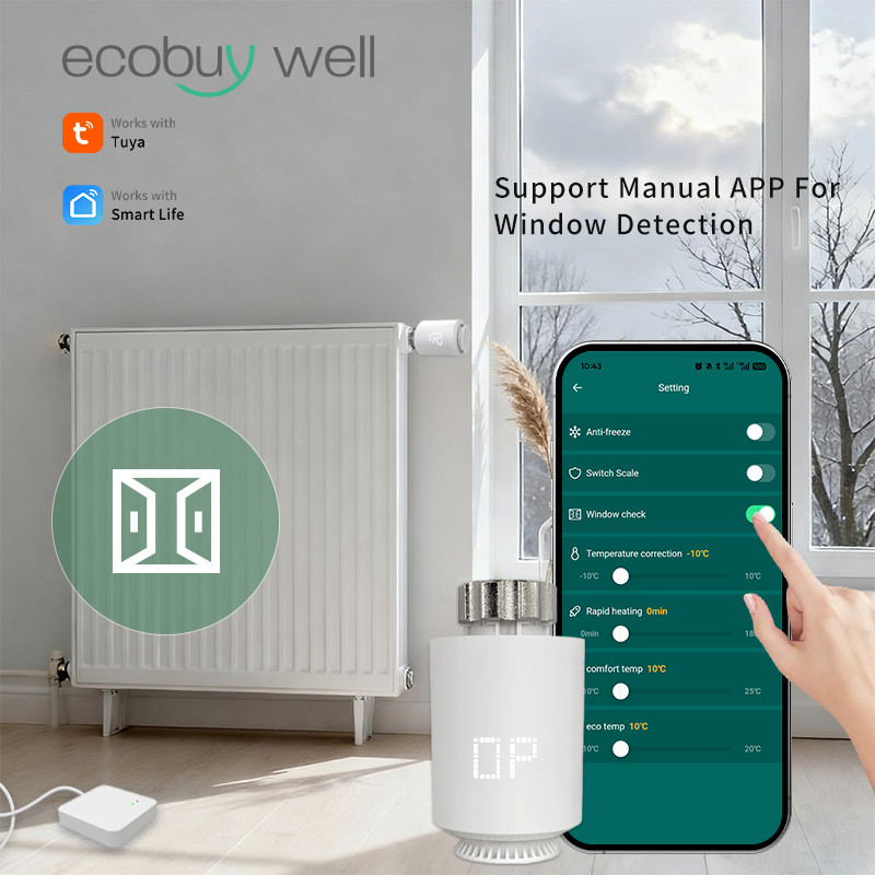 Smart Tuya Zigbee Thermostatic Valve Tuya Trv Zigbee 3.0 Thermostat Radiator Valve Temperature