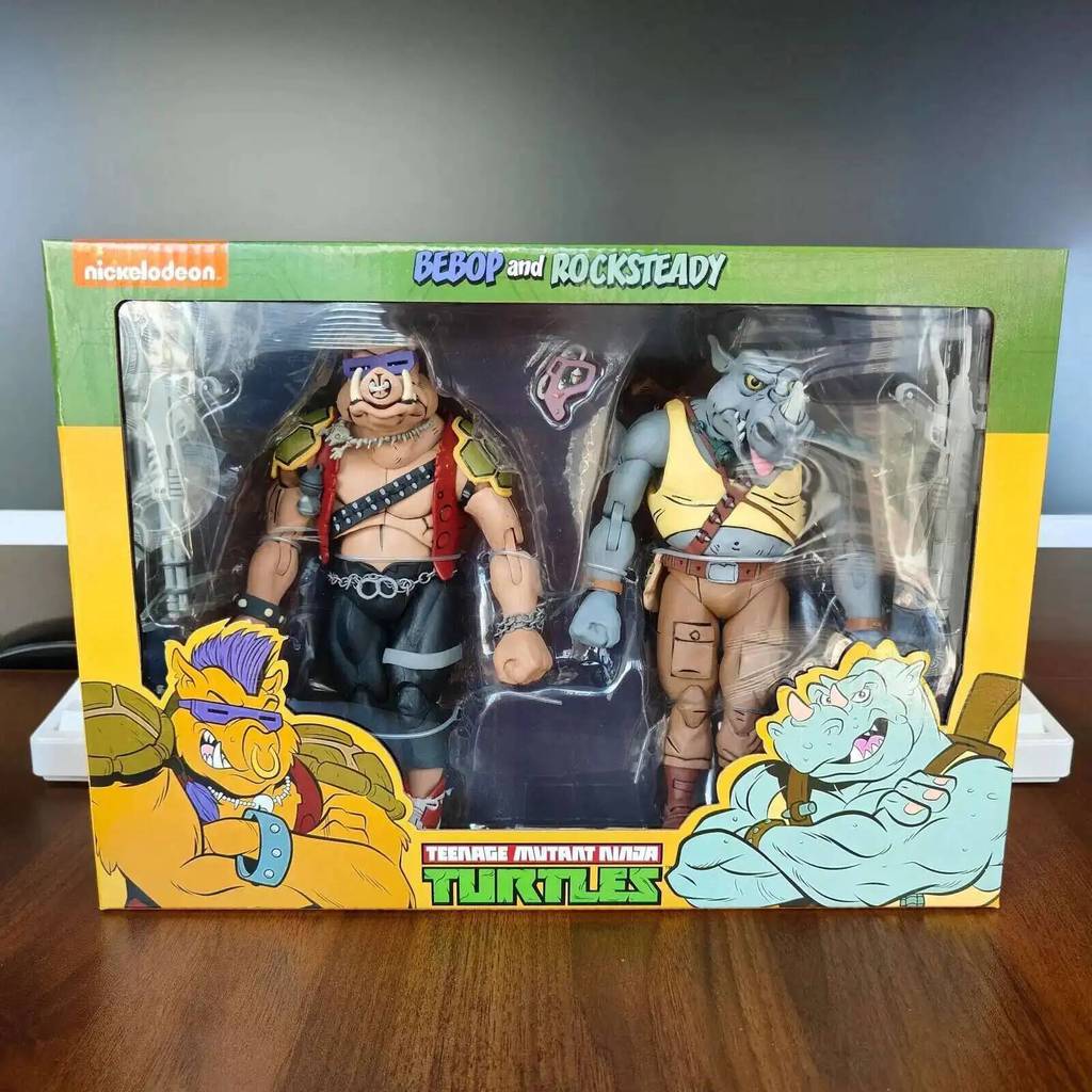 PROMO   NECA Turtles Bebop And Rocksteady Shredder Michelangelo Foot Solder Donatello Krang Turtle F