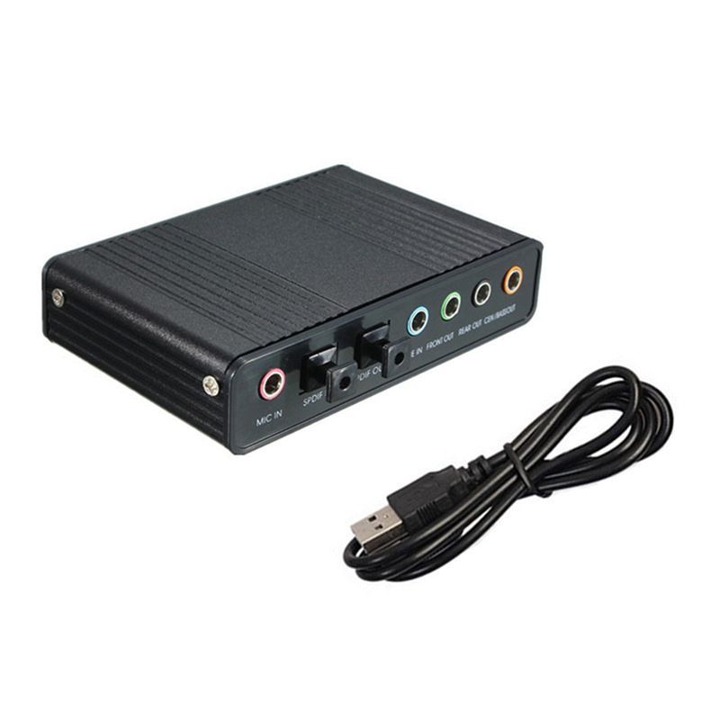 Exquisite-USB Optical Sound Card 6 Channel 5.1 External Reverb Sound Card Converter 48Khz Sampling