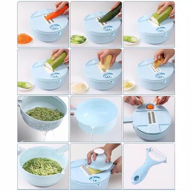 12 IN 1 ALAT PEMOTONG KENTANG SAYURAN BAHAN BUAH DAN SERBA MULTIFUNGSI