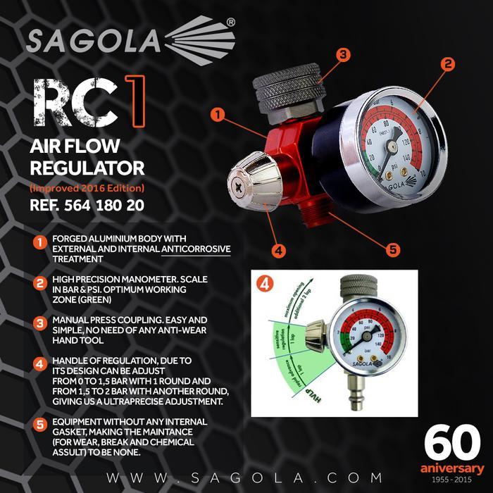 Sagola RC1 Air Regulator with Manometer