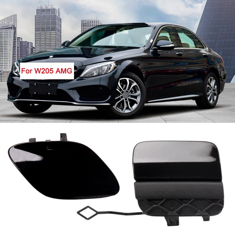 Front Rear Bumper Tow Hook Cap Towing Eye Cover For Mercedes-Benz W205 C-Class 2015-2018 C180 C200