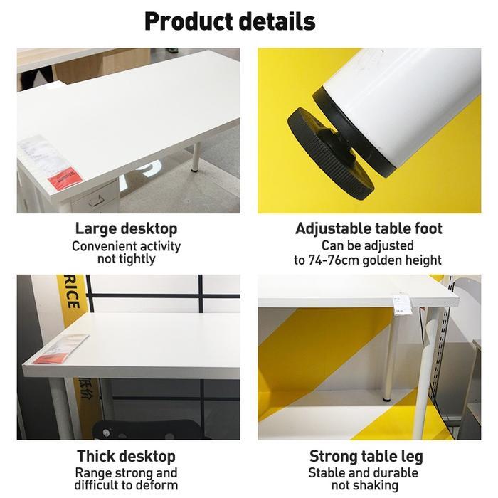 Fu Meja Kantor Sederhana 80Cm Meja Komputer Meja Belajar Meja Kaki Bulat Meja Makan Meja Sederhana