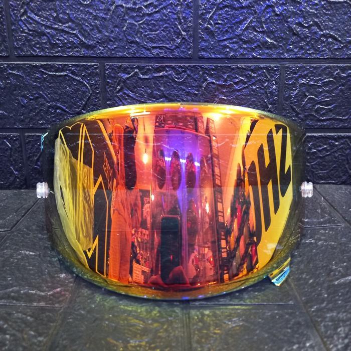 Visor Helm Kyt NfrNx RaceNz Race Flat Iridium Red Gold Original Kyt