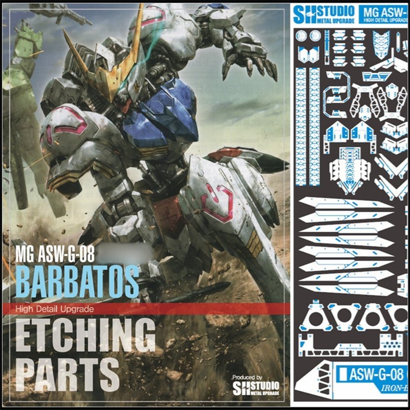 SH Studio Metal Etching Detail-up Parts For 1/100 MG Barbatos Mobile Suit Modification Models Toys