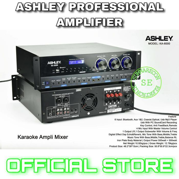 amplifier bluetooth original ashley ka 6000 amplifier karaoke
