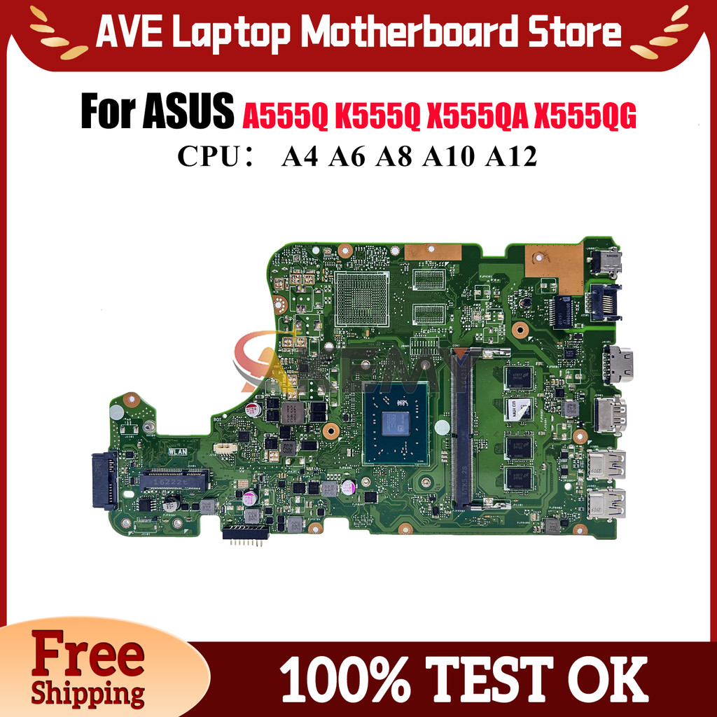 X555Qa Laptop Motherboard For Asus Vivobook A555Q K555Q X555Qa X555Qg X555Q Mainboard W/ A4 A6 A8