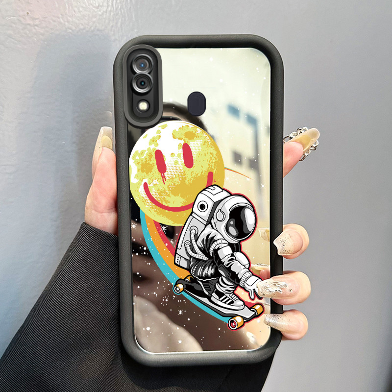 Casing Hp Untuk Samsung Galaxy A30 A20 M10s Case astronot NASA Kesing cermin Kasing Silikon Softcase