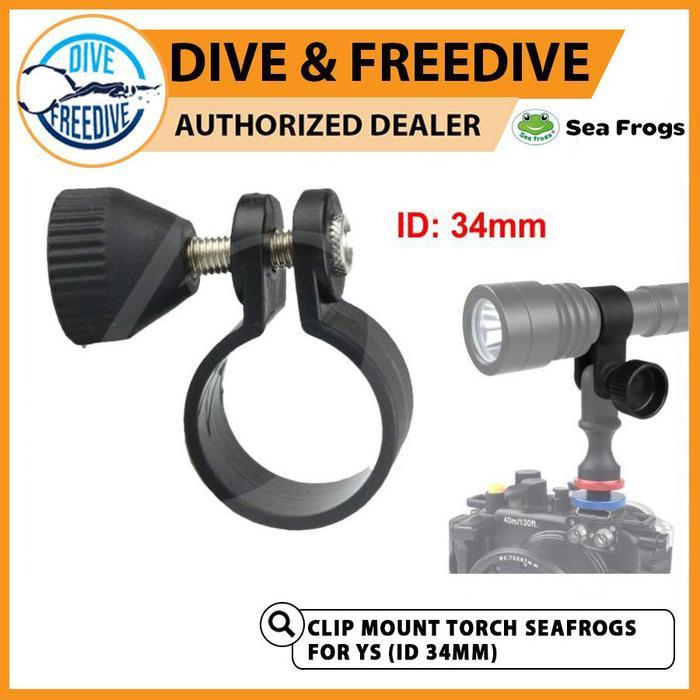 DH-8 Clip Mount Holder Torch Light Diving Seafrogs For YS Adapter 34mm