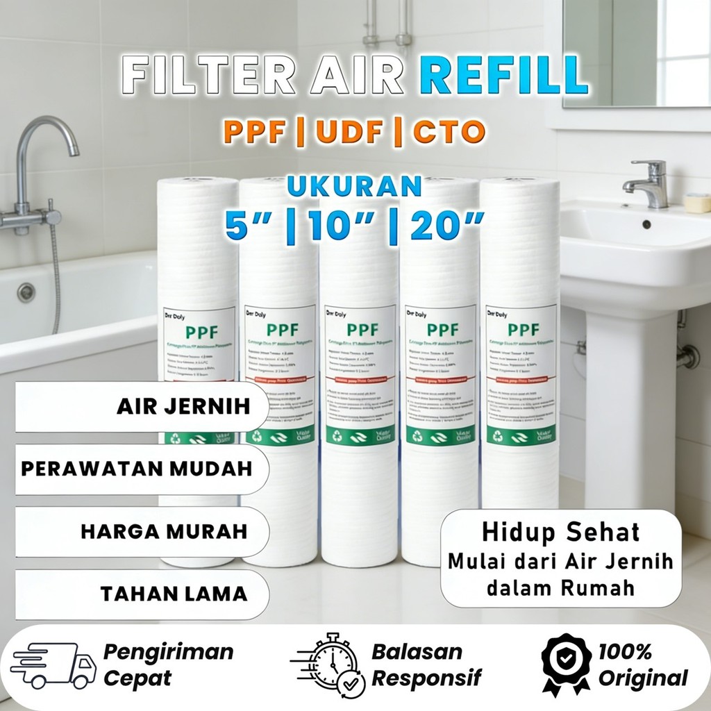 FILTER AIR SEDIMENT / BUSA SARINGAN AIR / CATRIDGE FILTER AIR / PP  FILTECH / DE WATER / FILTER AIR 