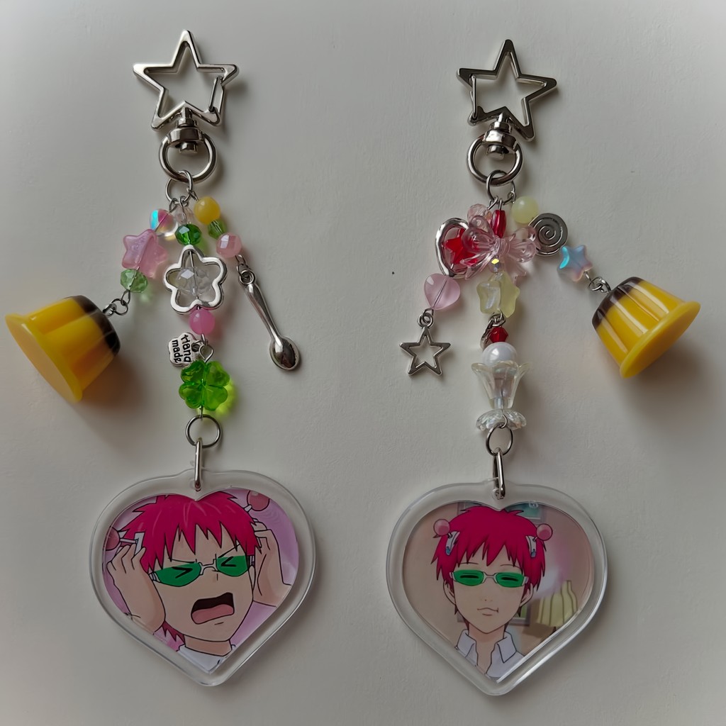The Disaster Of Saiki K Aesthetics Keychains .